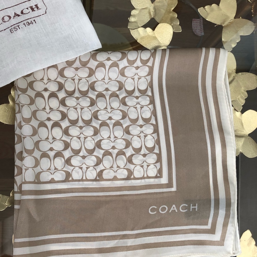 Coach Silk Logo Scarf